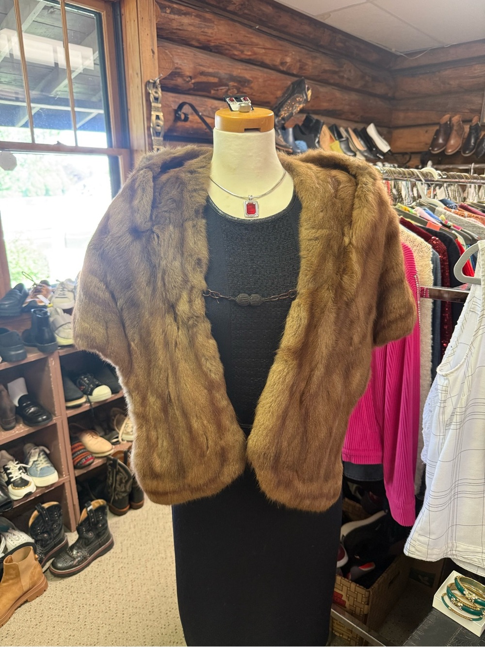 😍Gorgeous Vintage Hess Brothers Mink Fur Short Stole - Women's Jacket